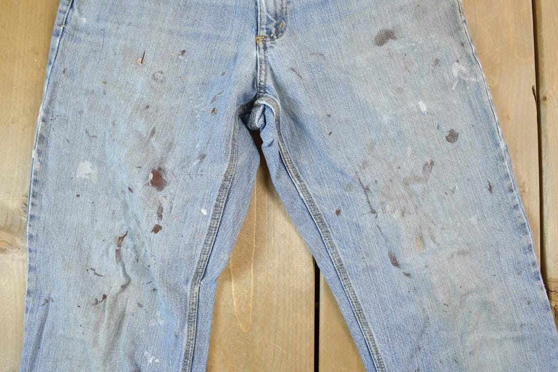 Vintage 1990s Carhartt Denim Distressed Jeans Size 32 x 32