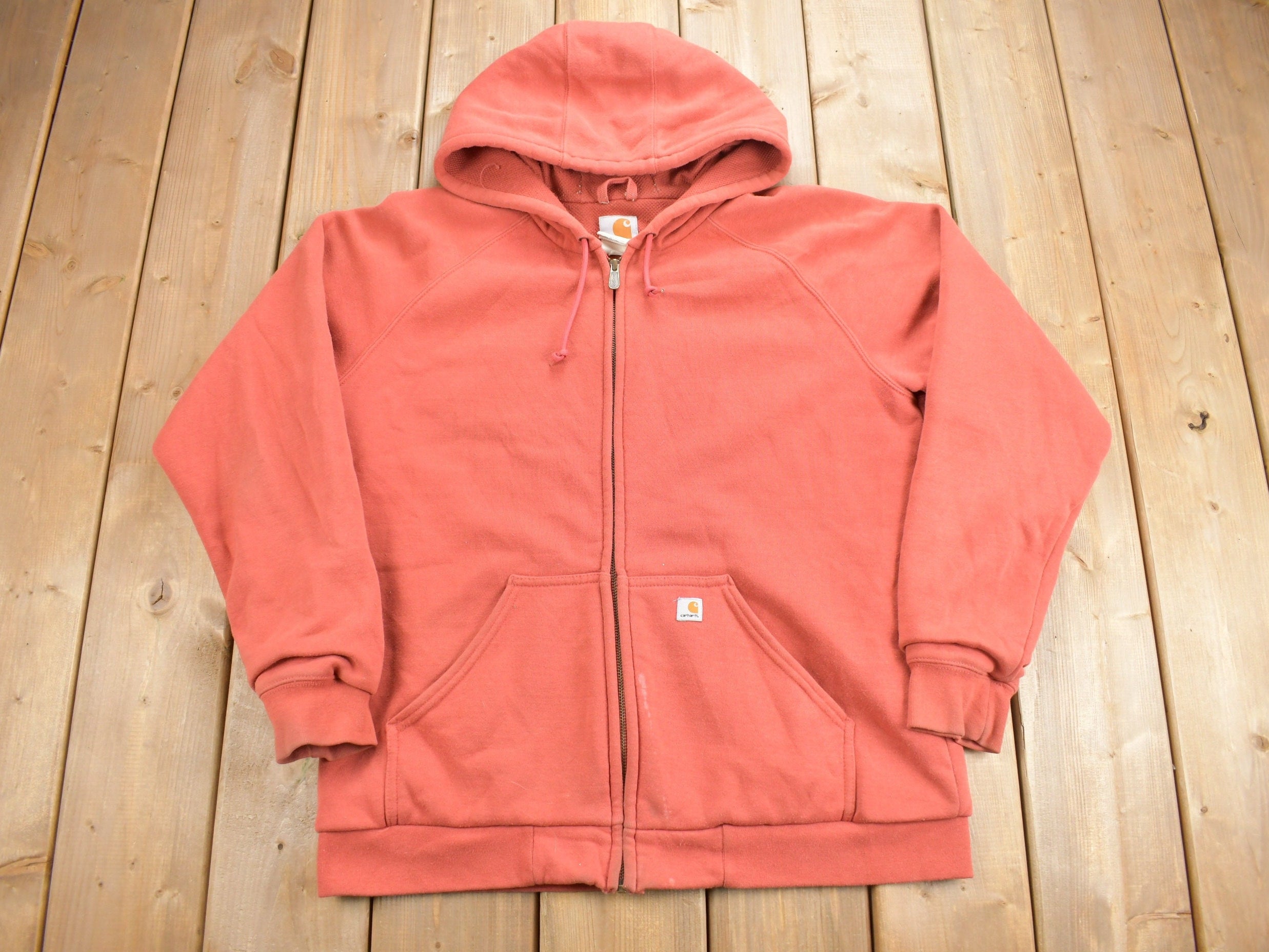 Vintage 1990s Carhartt For Women Thermal Lined Zip Up Hoodie