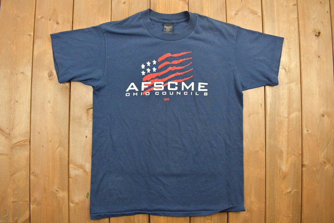 Vintage 1990s AFSCME Ohio Council Graphic T-Shirt