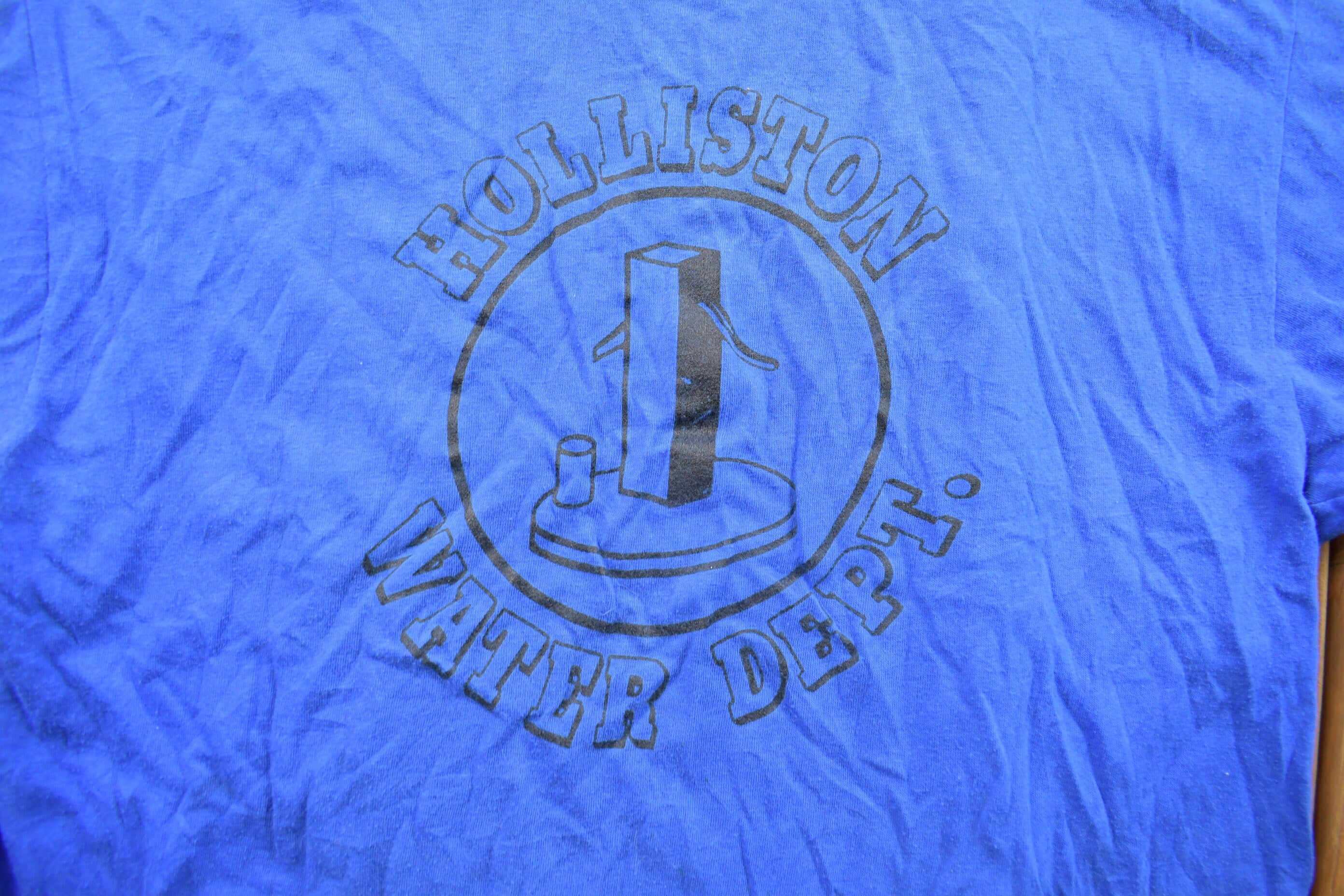 Vintage 1990s Holliston Water Dept. Hanes Graphic T Shirt