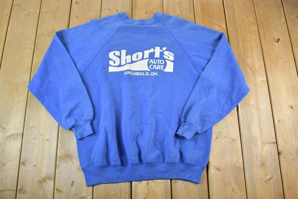 Vintage 1990s Shorts Auto Care Souvenir Crewneck Sweatshirt Made In USA