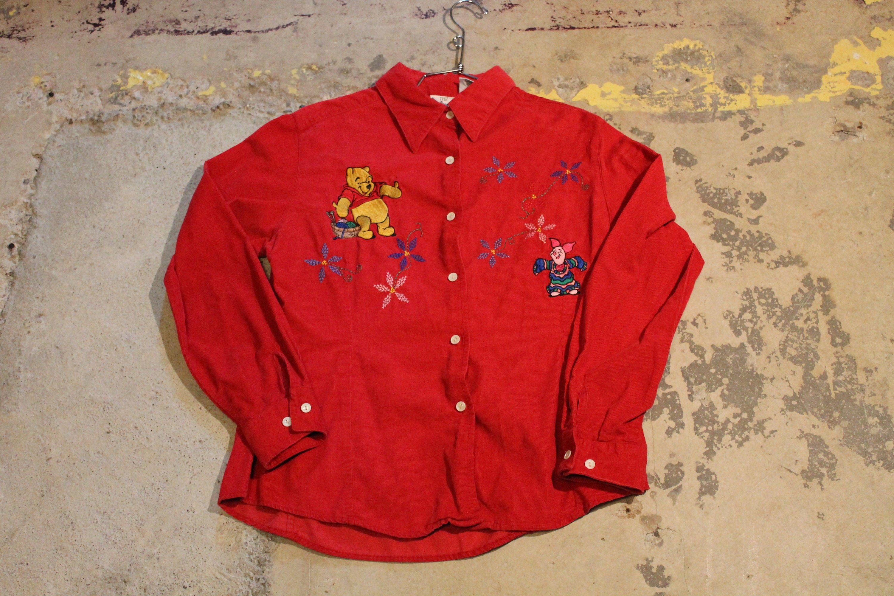 Vintage 1990s Disney Winnie The Pooh Embroidered Button Up Shirt