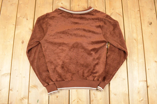 Vintage 1980s Peter B Quarter Button Knit Sweater Mens M / 80s Knitted Sweatshirt / Vintage Preppy Knits