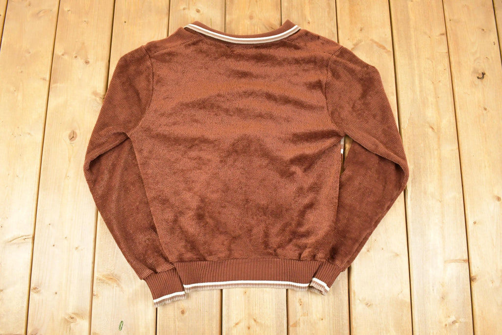 Vintage 1980s Peter B Quarter Button Knit Sweater Mens M /