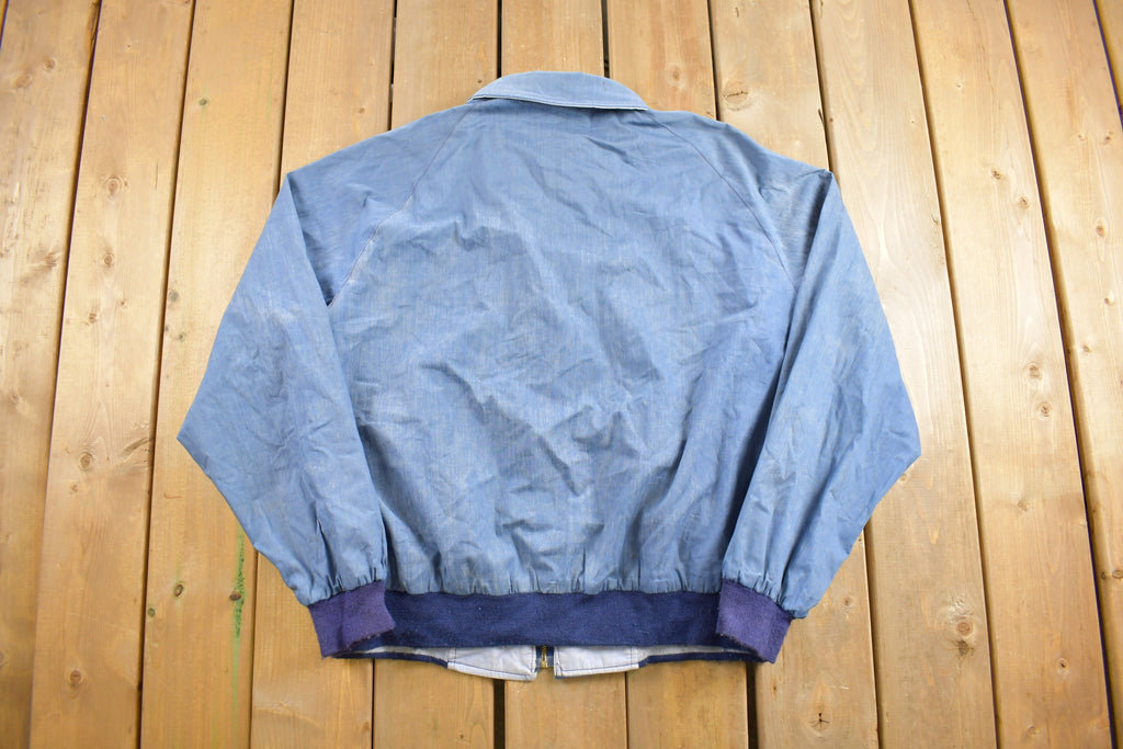 Vintage 1960s Blank Windbreaker Jacket  Harrington  True Vintage  Made In USA  1950s Jacket  60s Jacket