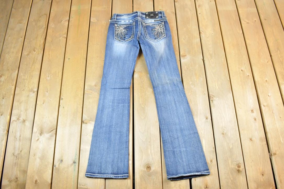 Vintage Y2K Miss Me Bedazzled Low Rise Jeans Size 26x31