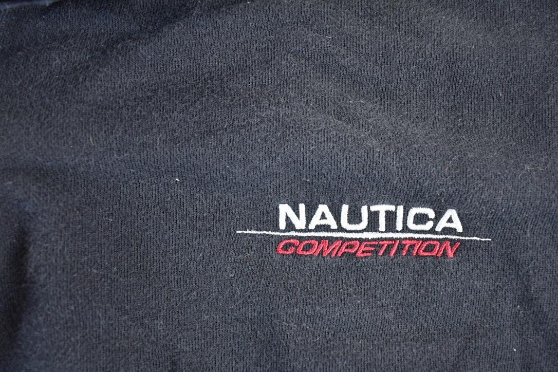 Vintage 1990s Nautica Competition quarter Zip Souvenir Crewneck Sweatshirt Made In USA