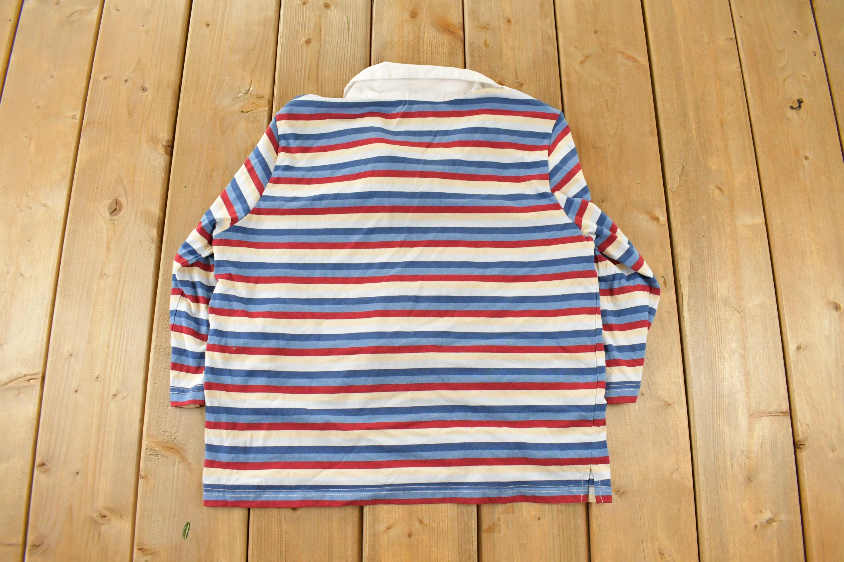Vintage 1990s Jason Maxwell Striped Collared Shirt Women's M