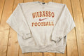 Vintage Y2K Wabasso Football Middle Swoosh Nike Crewneck Sweatshirt Men's XL / Swoosh Logo / Minimalist / Made in USA / 2000s Nike Sweater