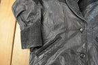 Vintage 1990s City Streets Leather Trench Coat Men's Small