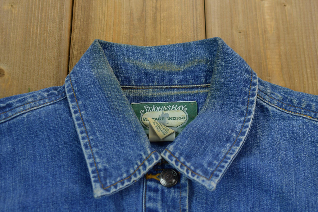 Vintage 1990s Vintage Indigo Western Style Button Up Rodeo Vest