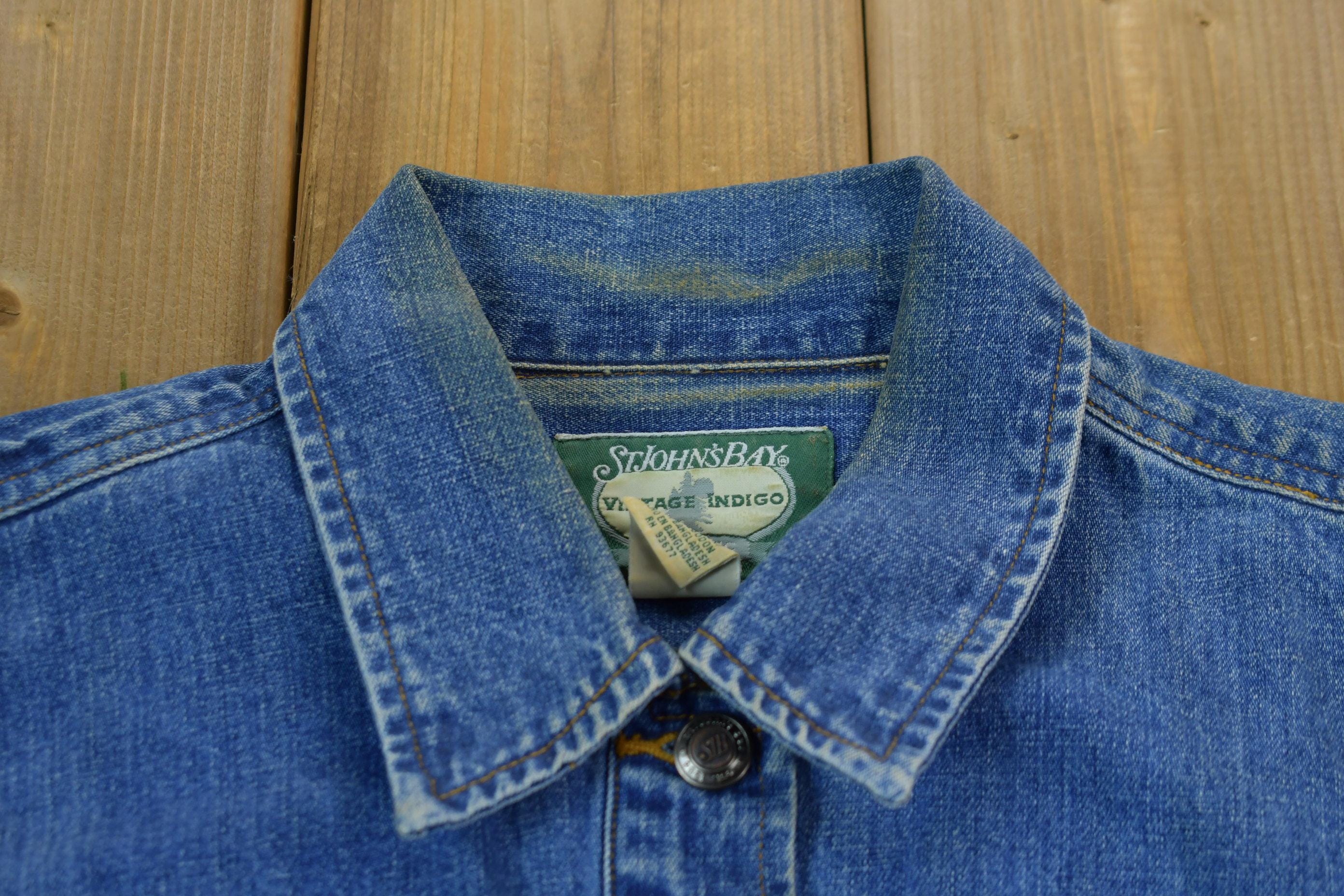 Vintage 1990s Vintage Indigo Western Style Button Up Rodeo Vest