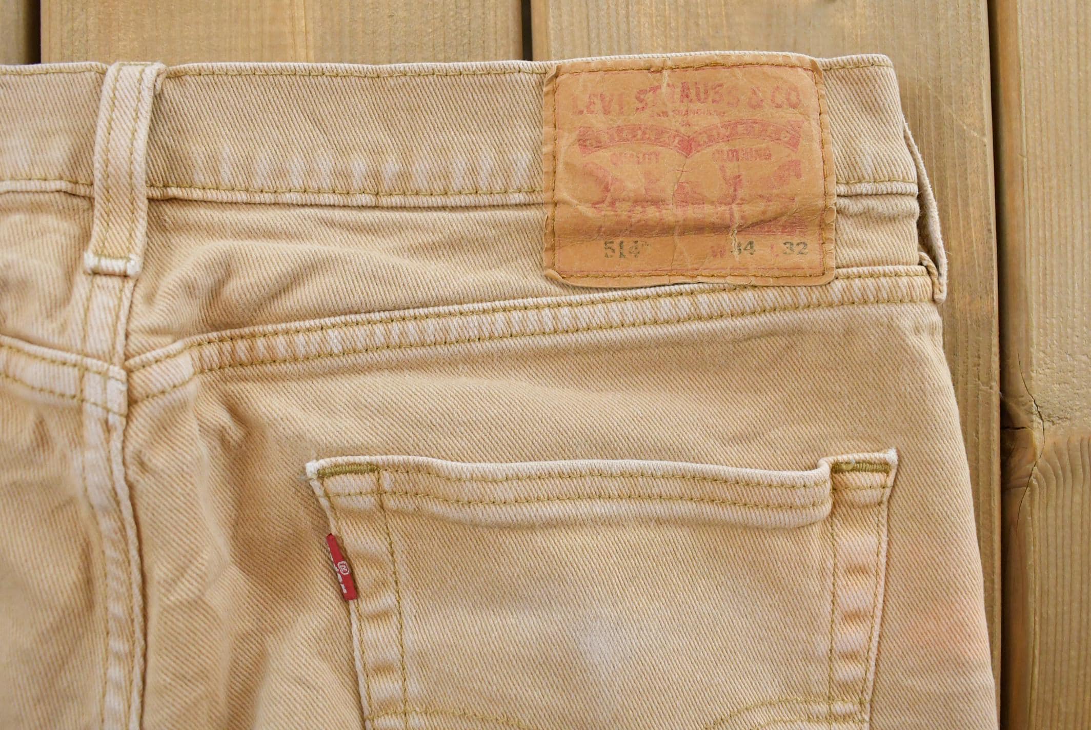 Vintage 1990s Levi's 514 Straight Fit Pants Men's 34 x 30 / Vintage Twill Chino Pants / Vintage Levis / Retro Jeans / Preppy