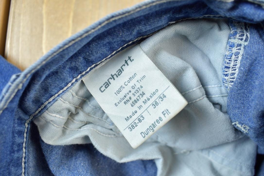 Vintage 1990s Carhartt Denim Work Jeans Size 36 x 34