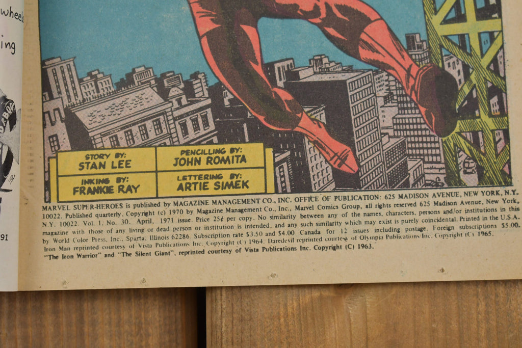 Vintage 1971 Iron Man And Dare Devil Comic Book