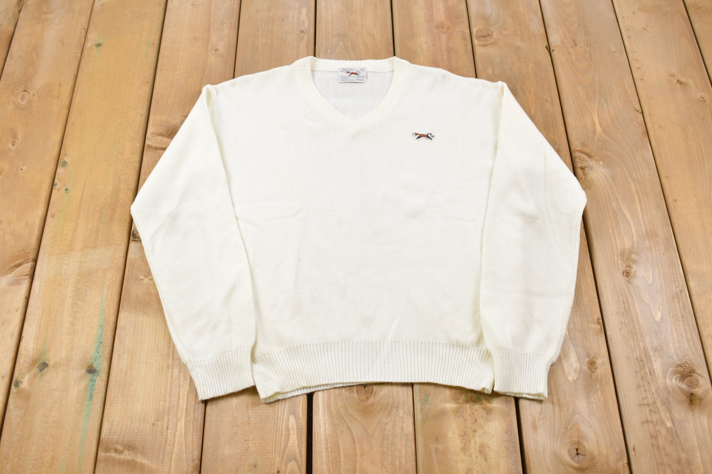 Vintage Knitted J.C Penny The Fox Sweater