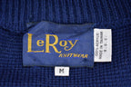 Vintage 1980s Le Roy Knitwear Knit Zip-Up Sweater