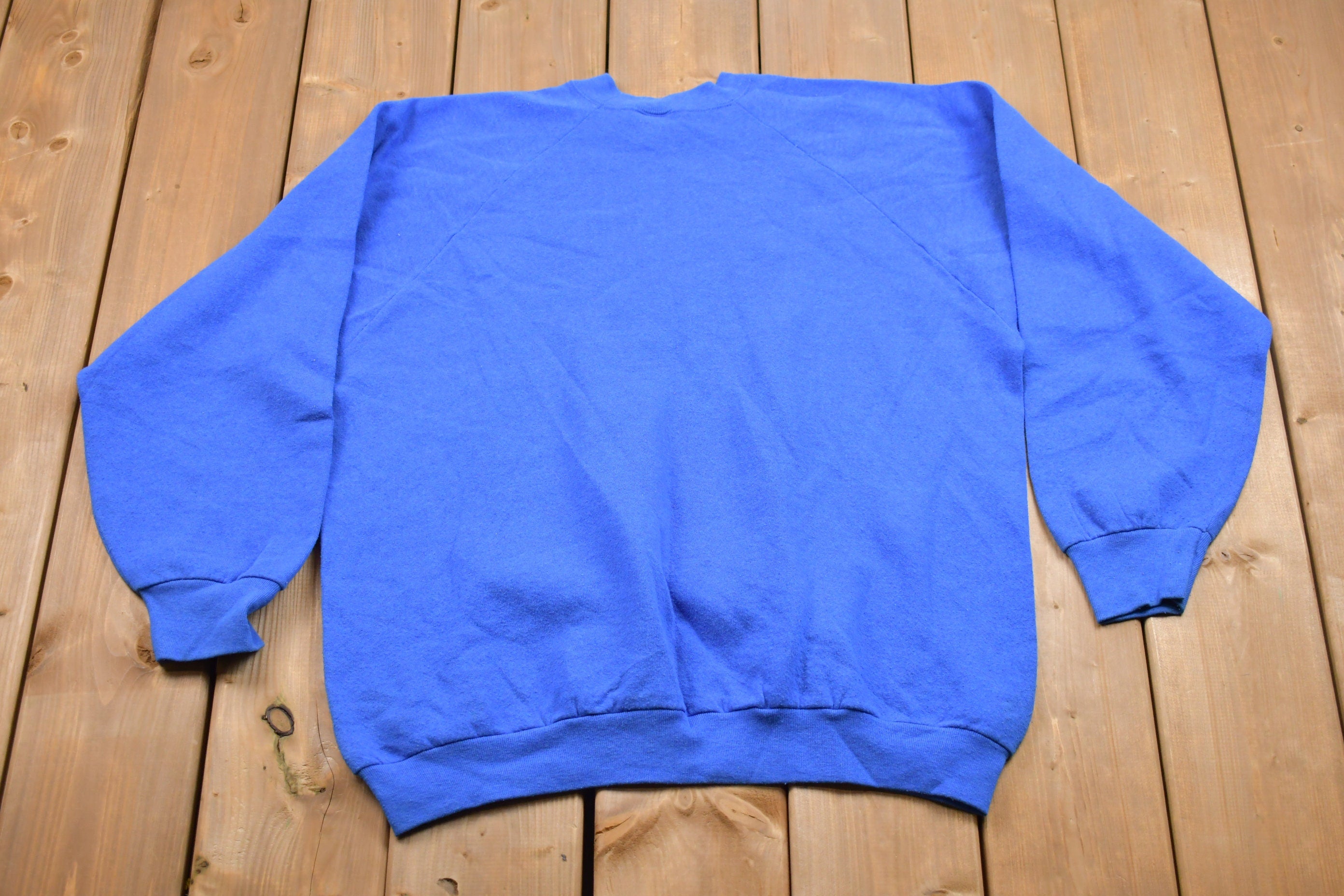 Vintage 1980s Blank Raglan Crewneck Sweatshirt