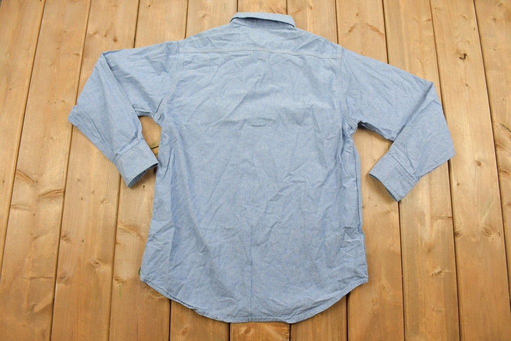 Vintage 1990s Carhartt Denim Button Up Shirt