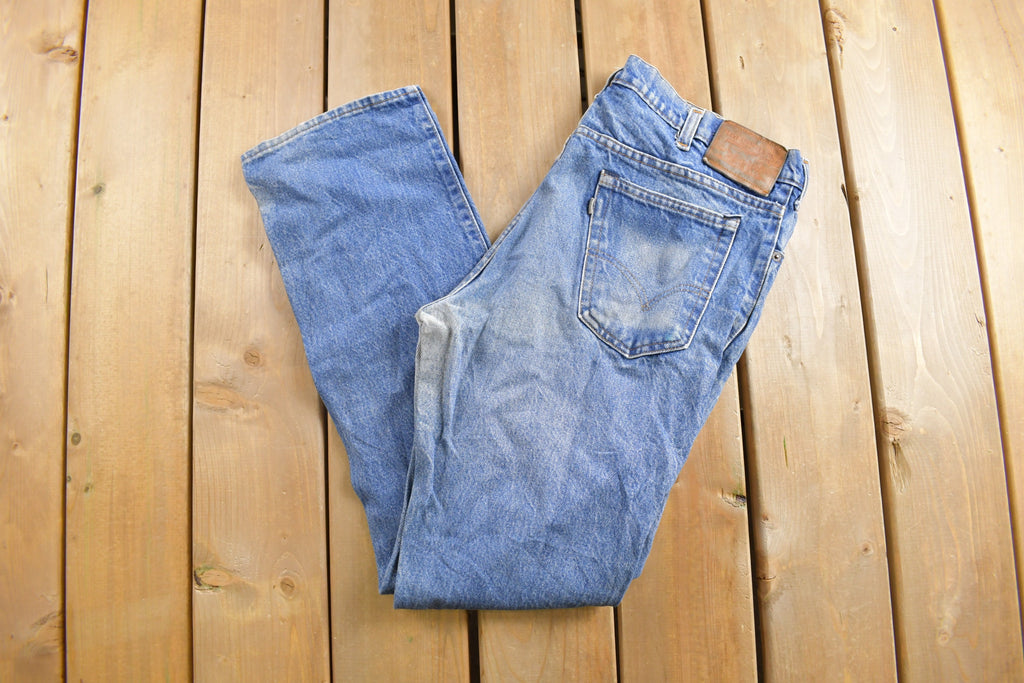 Vintage 1990s Levi's Leather Tab Jeans Size 34 x 31