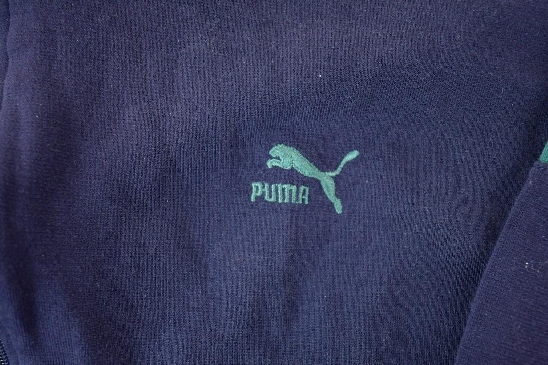 Vintage 1990s Puma Full Zip Mock Neck Sweatshirt
