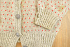 Vintage 1960s Thrashed Streetwear Wool Knit Cardigan Sweater Youth L /