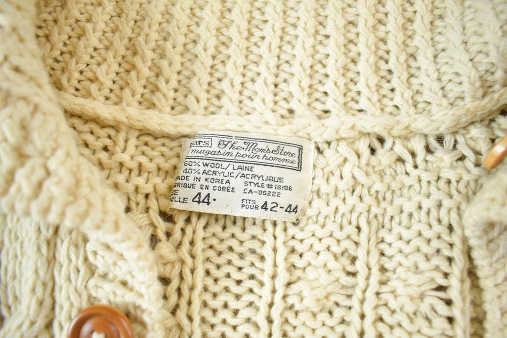 Vintage 1980s 3D Knit Cardigan Sweater