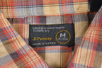 Vintage 1980s JC Penney Western Plaid Button Up Shirt