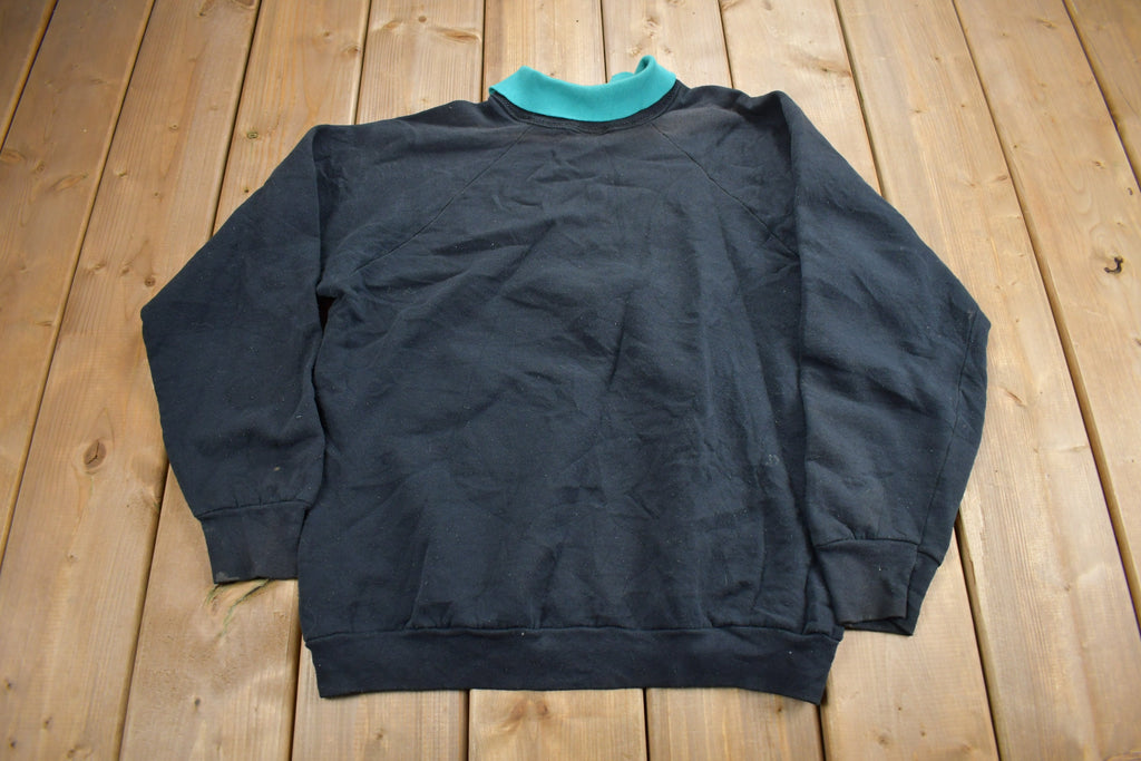 Vintage 1990s Embroidered Blue Jay Bird Theme Collared Sweater  Grandma Sweater  Made In USA