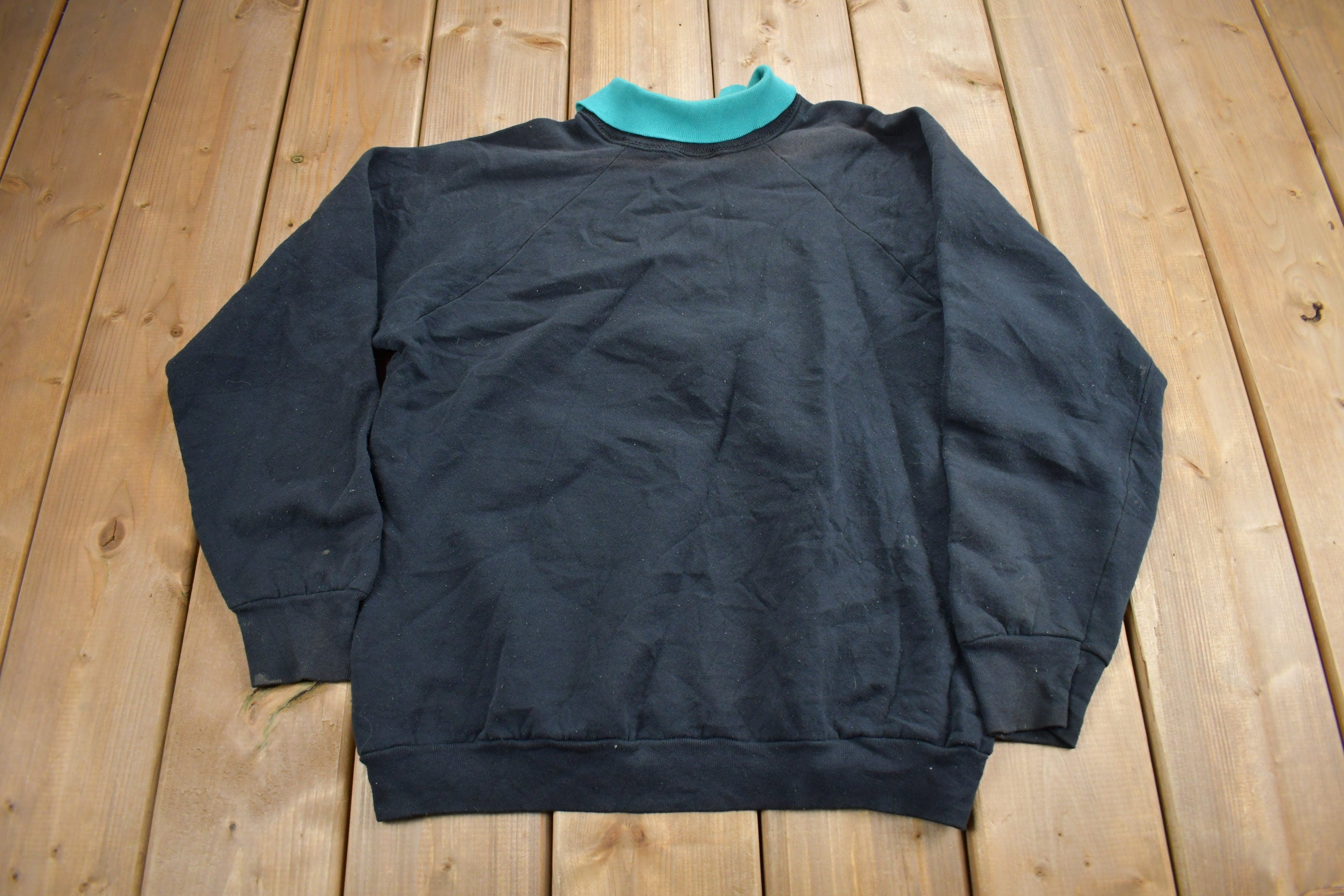Vintage 1990s Embroidered Blue Jay Bird Theme Collared Sweater  Grandma Sweater  Made In USA