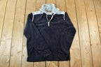 Vintage 1990s Tundra Quarter Zip Collared Velour Sweatshirt  90s Crewneck  Streetwear
