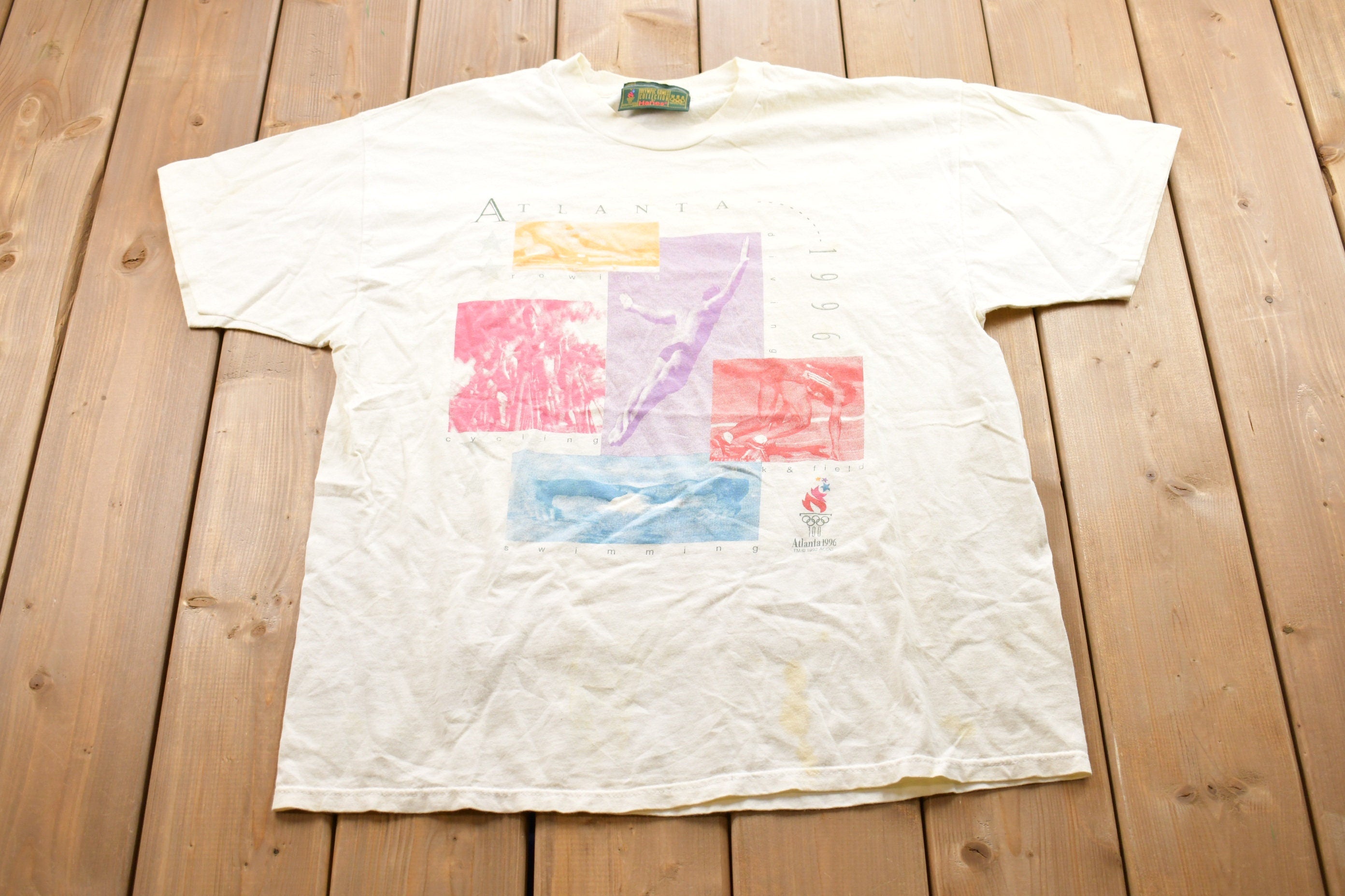 Vintage 1996 Atlanta Olympics USA High Diving T-Shirt