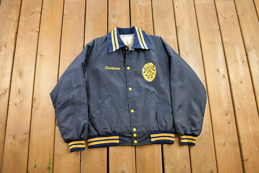 Vintage 1980s Brainerd Community College Bomber Jacket