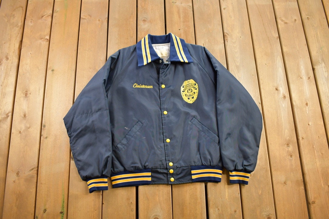 Vintage 1980s Brainerd Community College Bomber Jacket