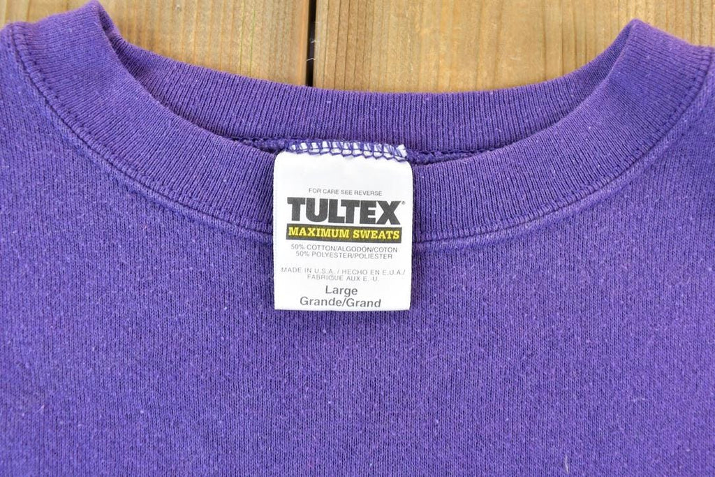 Vintage 1990s Tultex Blank Purple Crewneck Sweatshirt