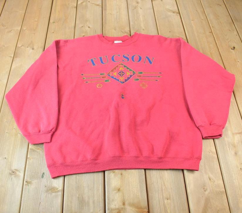 Vintage 1990s Tucson Souvenir Travel Crewneck Hanes Sweatshirt Made In USA