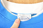 Vintage 1990s Basic Editions Cute Puppy Double Collar Graphic Print Crewneck Sweatshirt Women's L /