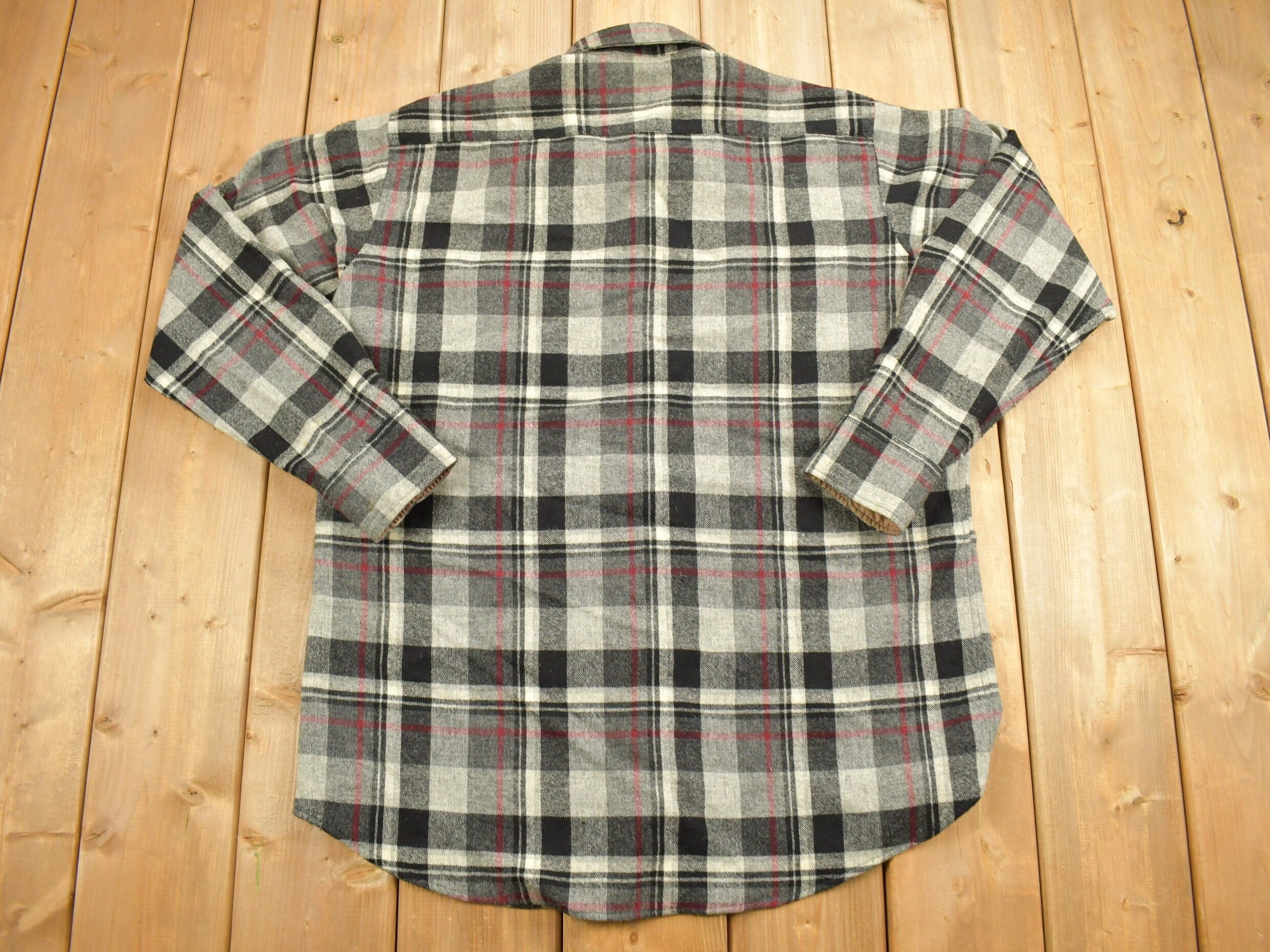 Vintage 1990s Elk Mont Plaid Button Up Shirt