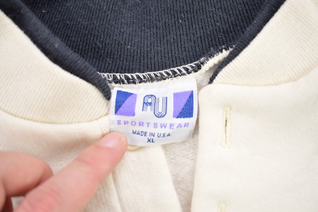 Vintage 1990s Aztec Pattern Quarter Button Up Sweatshirt