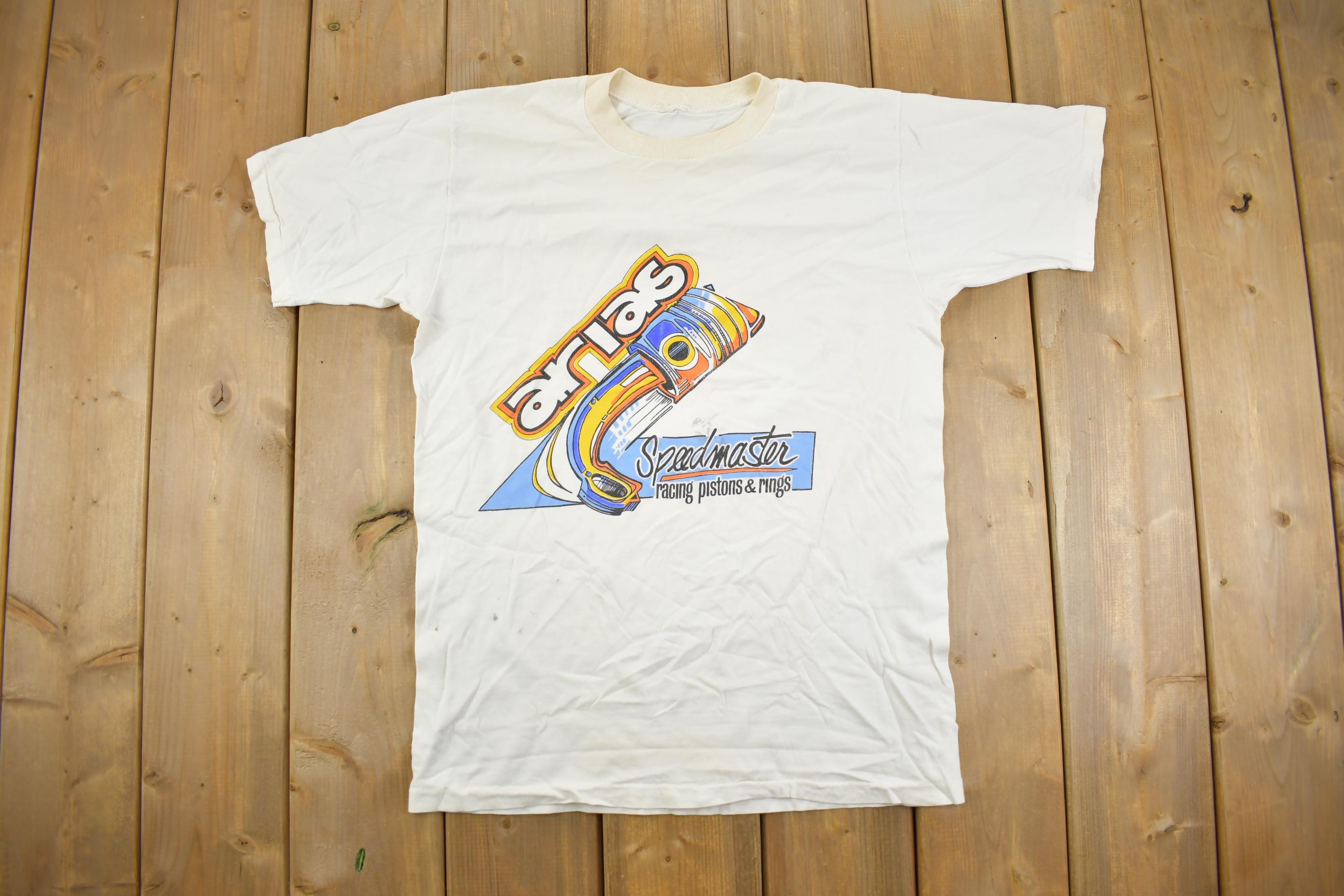 Vintage 1980s Arias Speedmaster Racing Car Graphic T Shirt