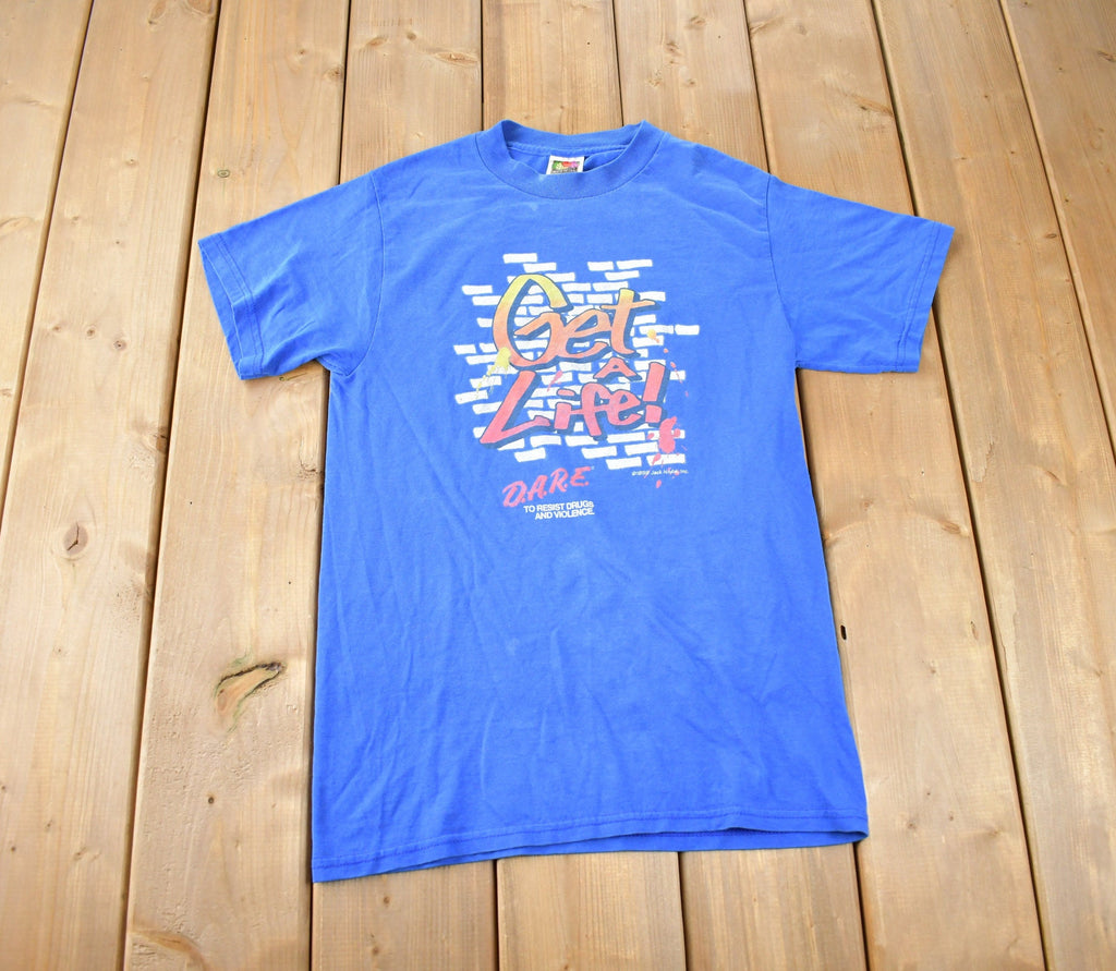 Vintage 1999 Get A Life DARE Single Stitch Graphic T Shirt Size S