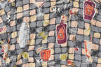 Vintage 1990s Big Dogs Bottles AOP Abstract Button Up Shirt Men's M /