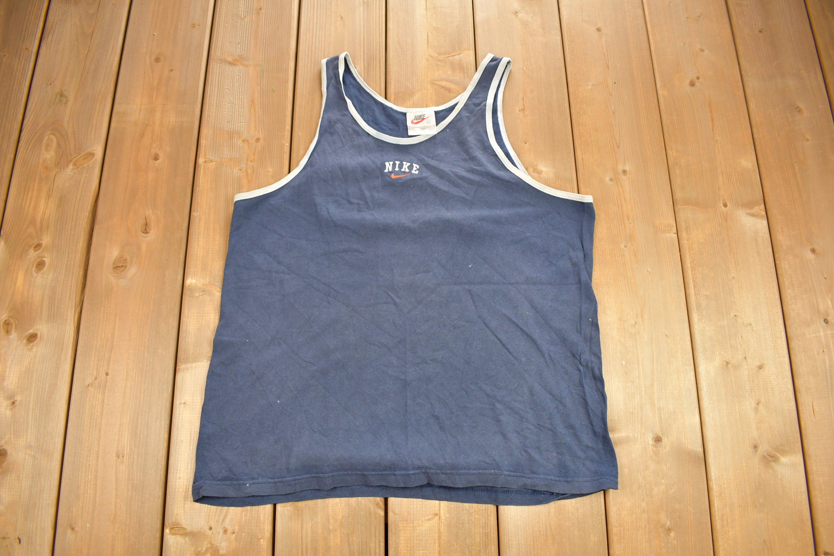 Vintage 1990s Nike Embroidered Tank Top Shirt