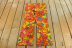 Vintage 1970s Floral Bell Bottom Pants Women's M
