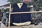 Vintage 1980s Roebucks By Sears Fleece Lined Denim Button Up Vest