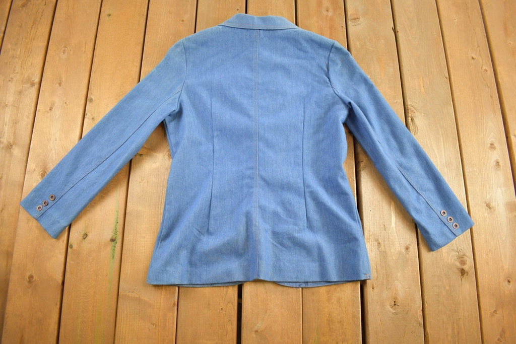 Vintage 1980s Koret City Blues Blue Button Up Blazer Jacket