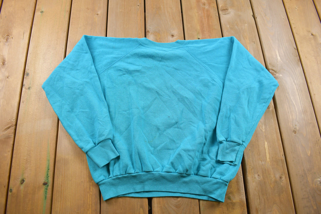 Vintage 1980s Blank Raglan Crewneck Sweatshirt