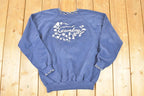 Vintage 1990s Grandma Frilly Collar Crewneck Sweatshirt Women's L