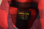 Vintage 1970s Lumber King Plaid Flannel Zip Up Jacket