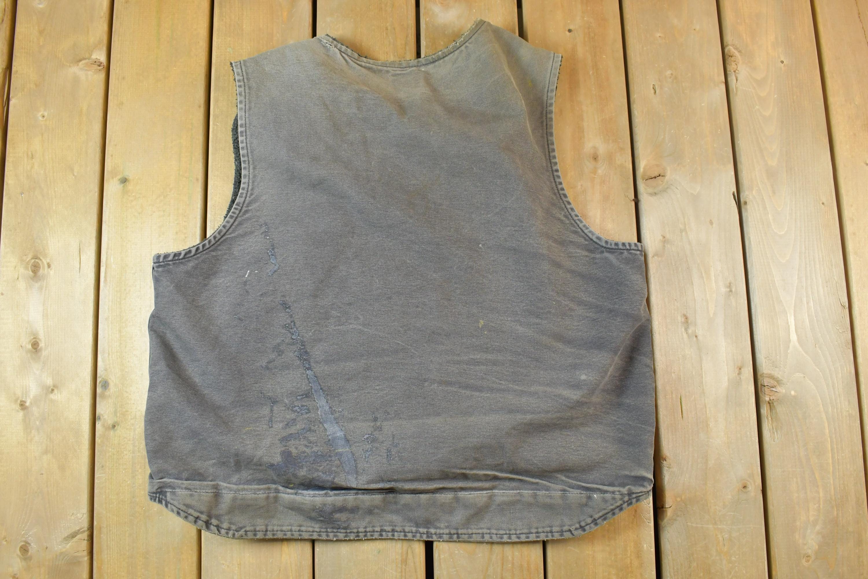 Vintage Y2k Distressed Carhartt Jacket Vest Made In USA
